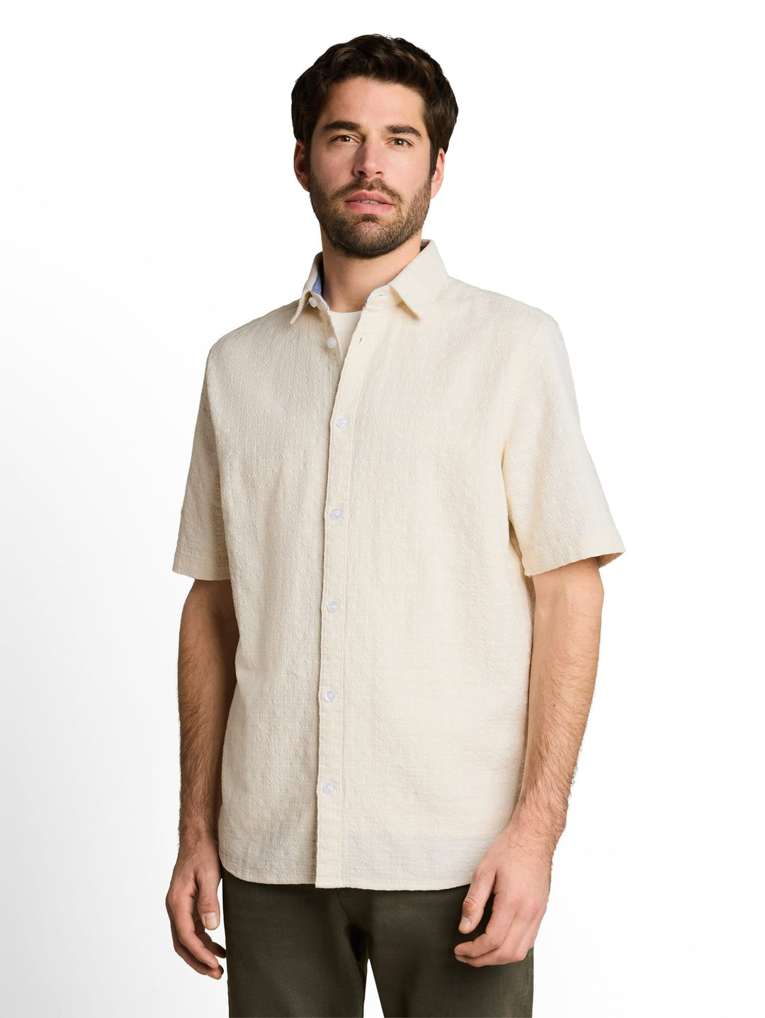 Tom Tailor overhemd k/m ecru – heren