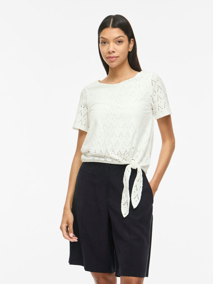 Vila 14113647 Amalina top k/m dames wit