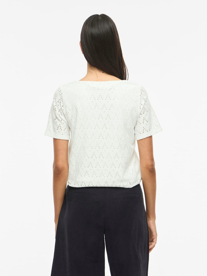 Vila 14113647 Amalina top k/m dames wit