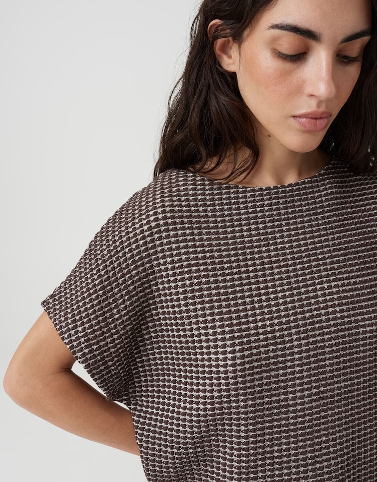 Opus Gutina 10601812983106 top k/m dames bruin dessin