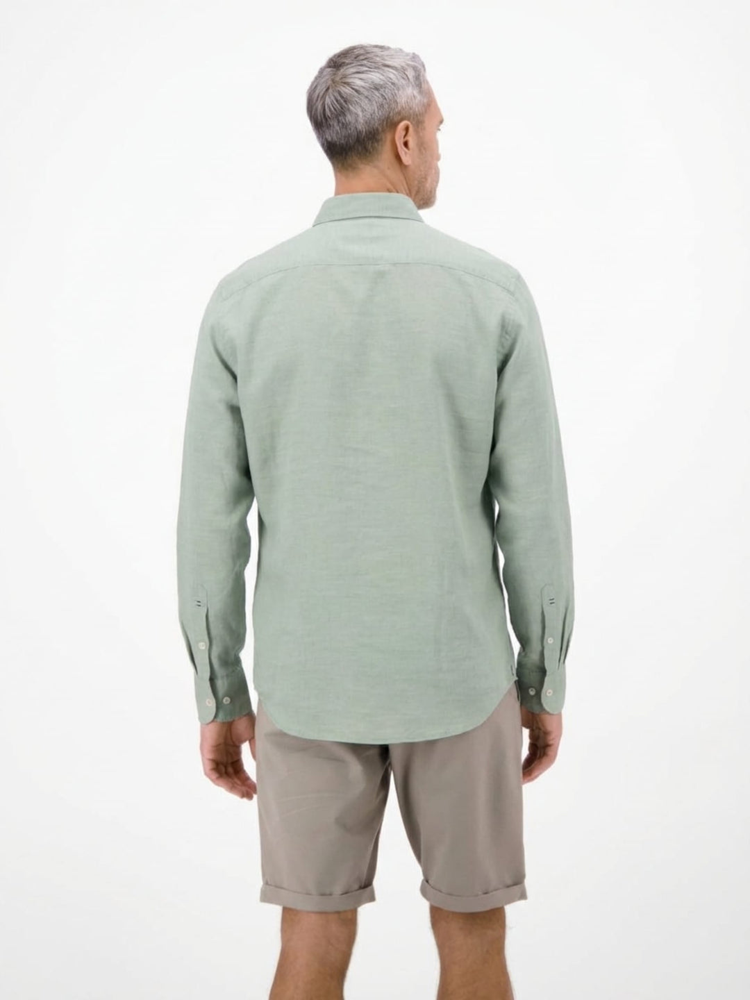 Lerros overhemd l/m heren steel – casual elegantie