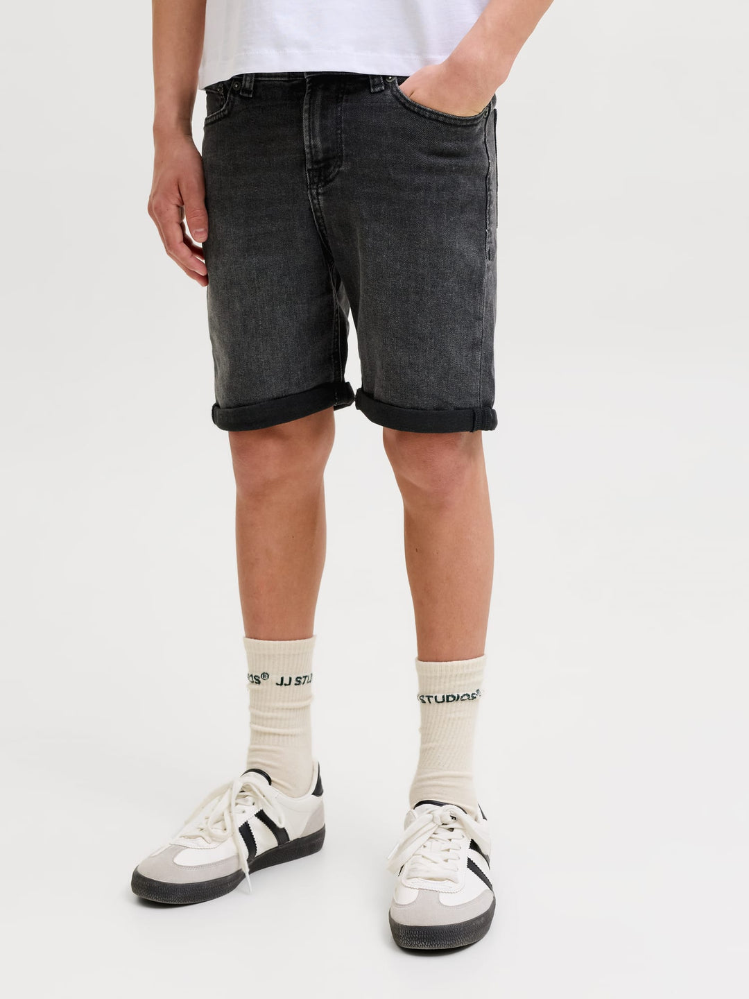 jack & jones kids short denim jongens zwart – Rick - Black Denim