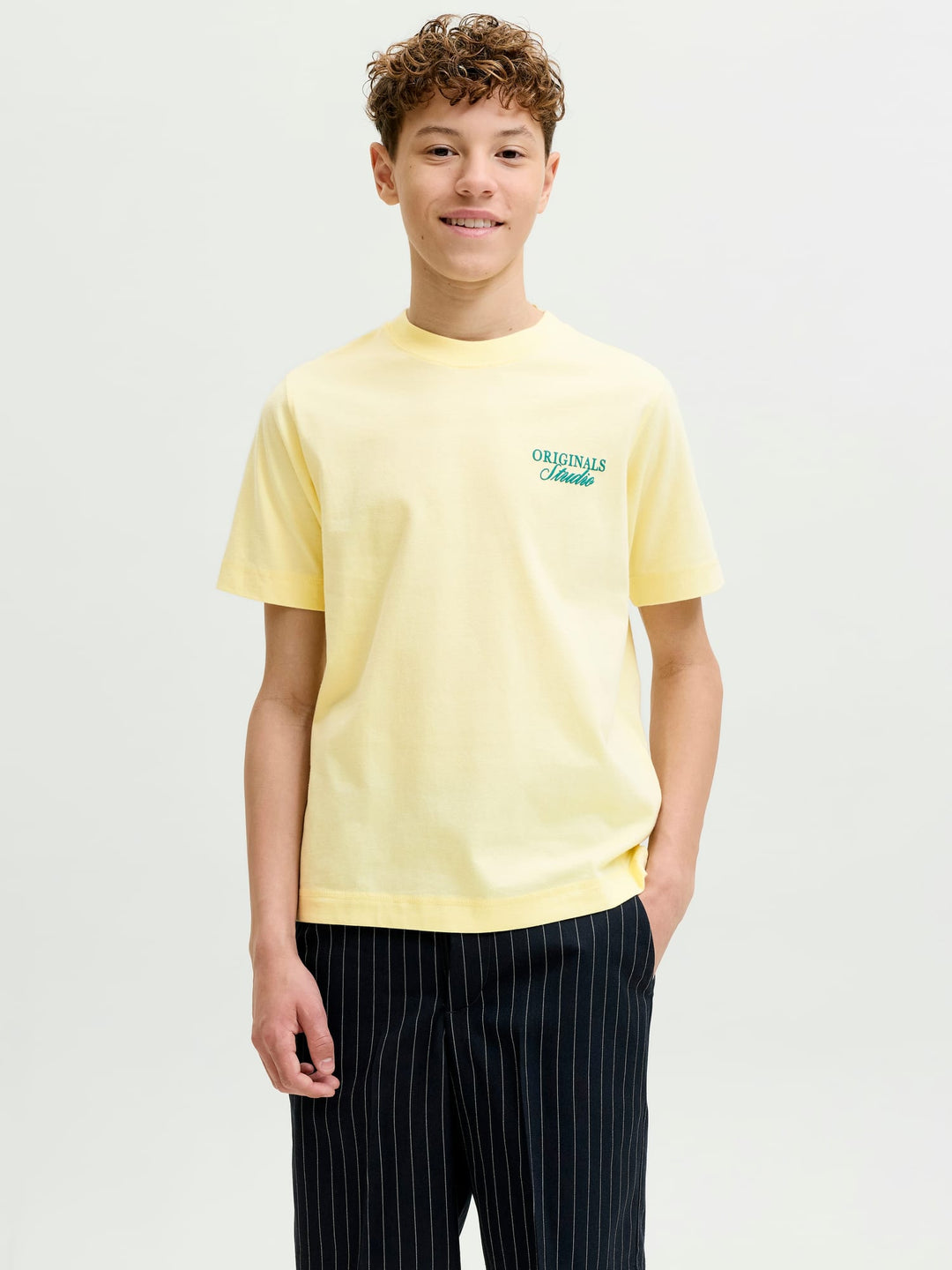Jack & Jones Kids T-shirt licht geel – jongens