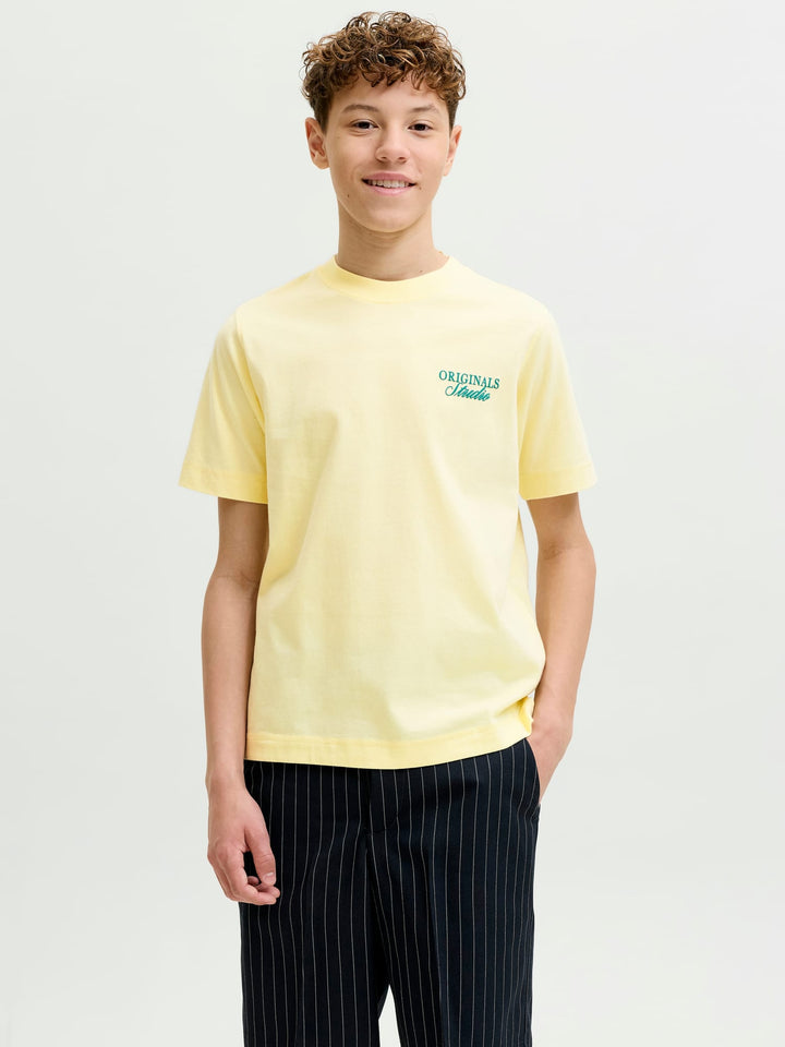 Jack & Jones Kids T-shirt licht geel – jongens