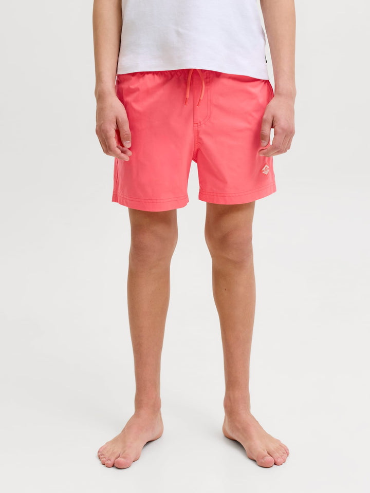 jack & jones kids 12291899 Maui zwembroek jongens koraal rood