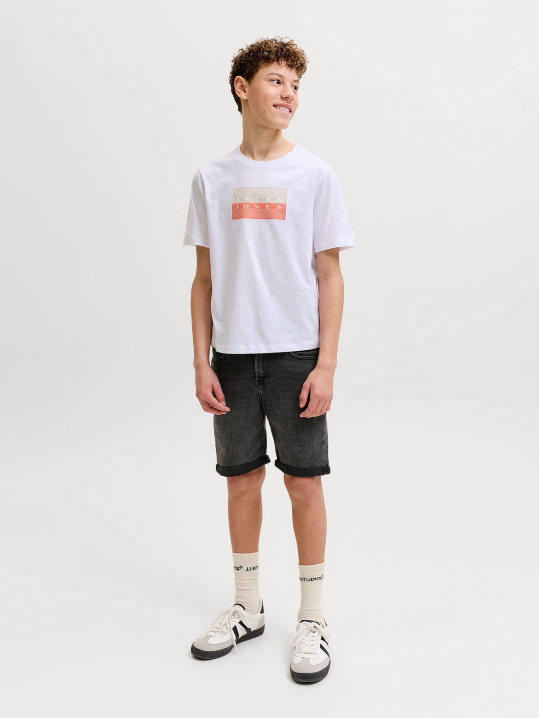 jack & jones kids 12269799 Rick short denim zwart - Black Denim