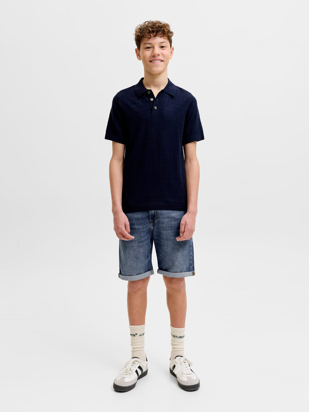 Jack & Jones Kids Rick short denim – jongens - Blue Denim