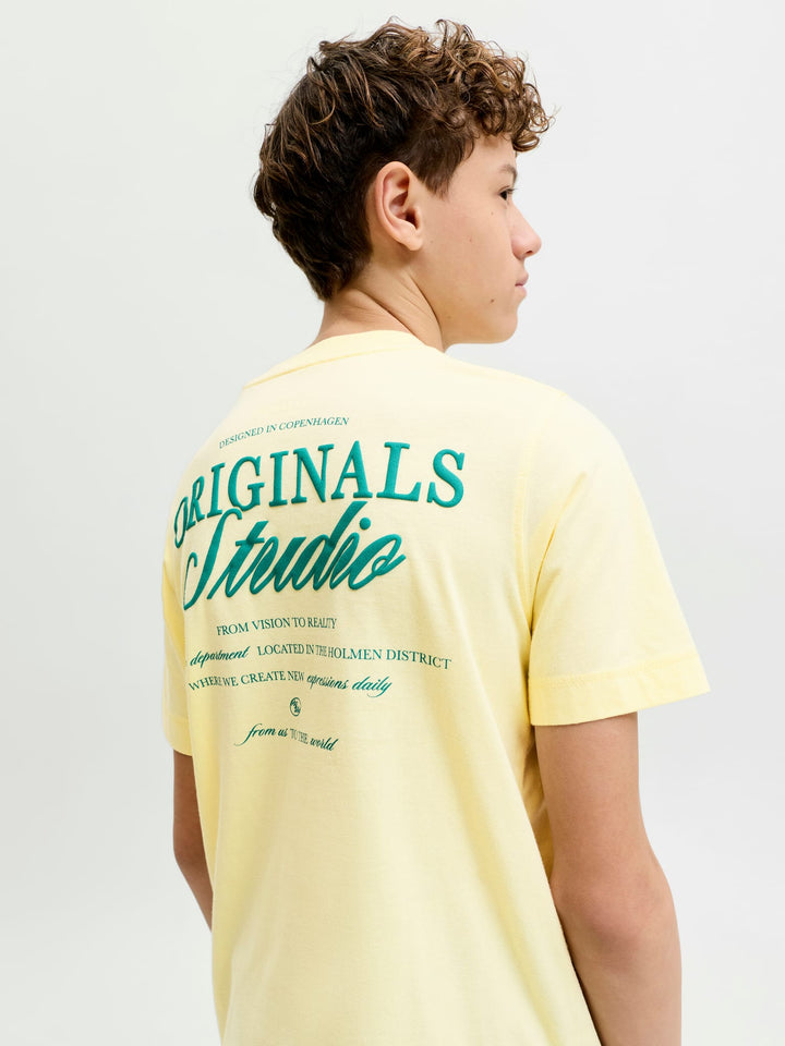 Jack & Jones Kids T-shirt licht geel – jongens