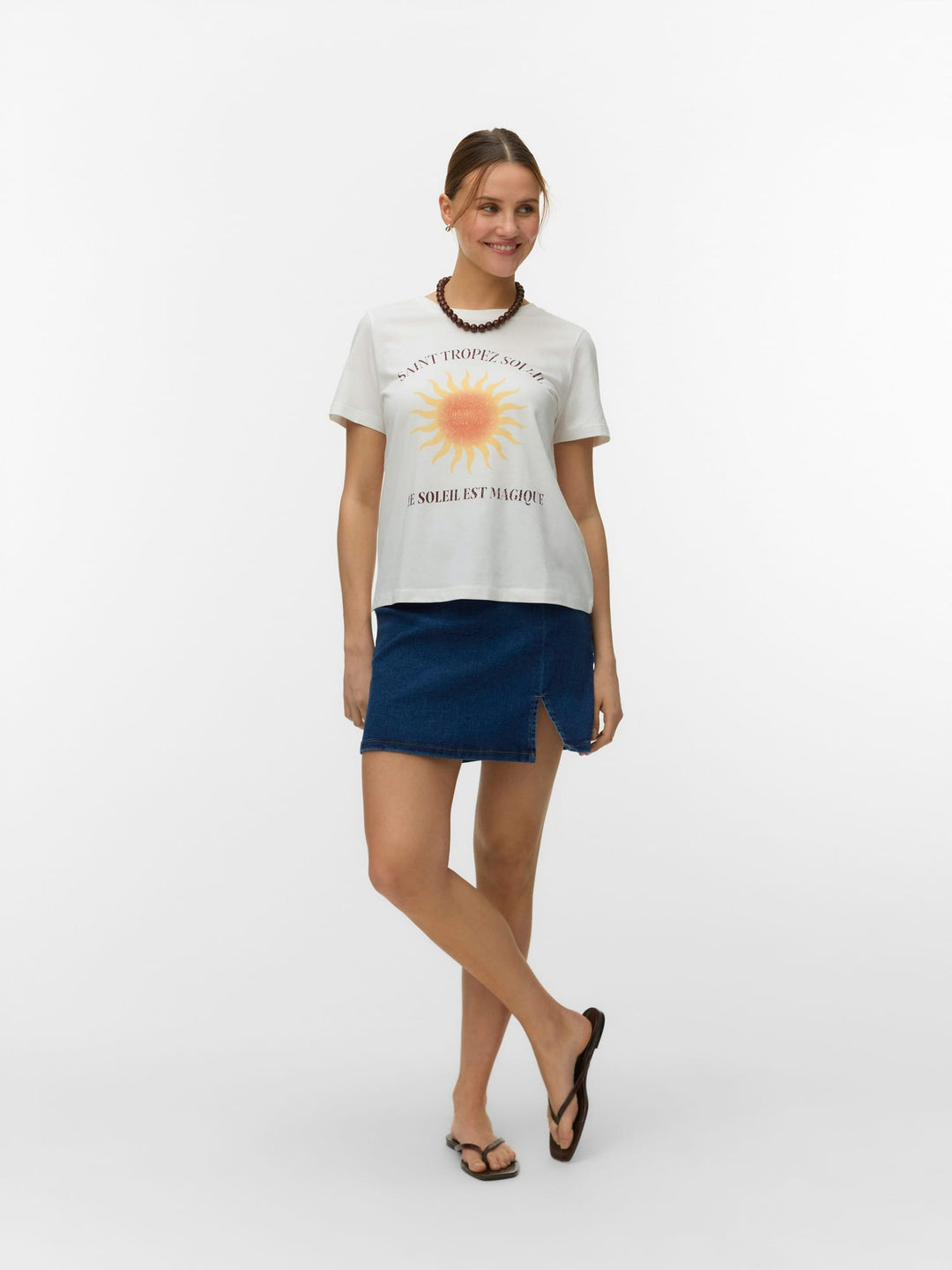 VERO MODA Lise T-shirt off-white – dames