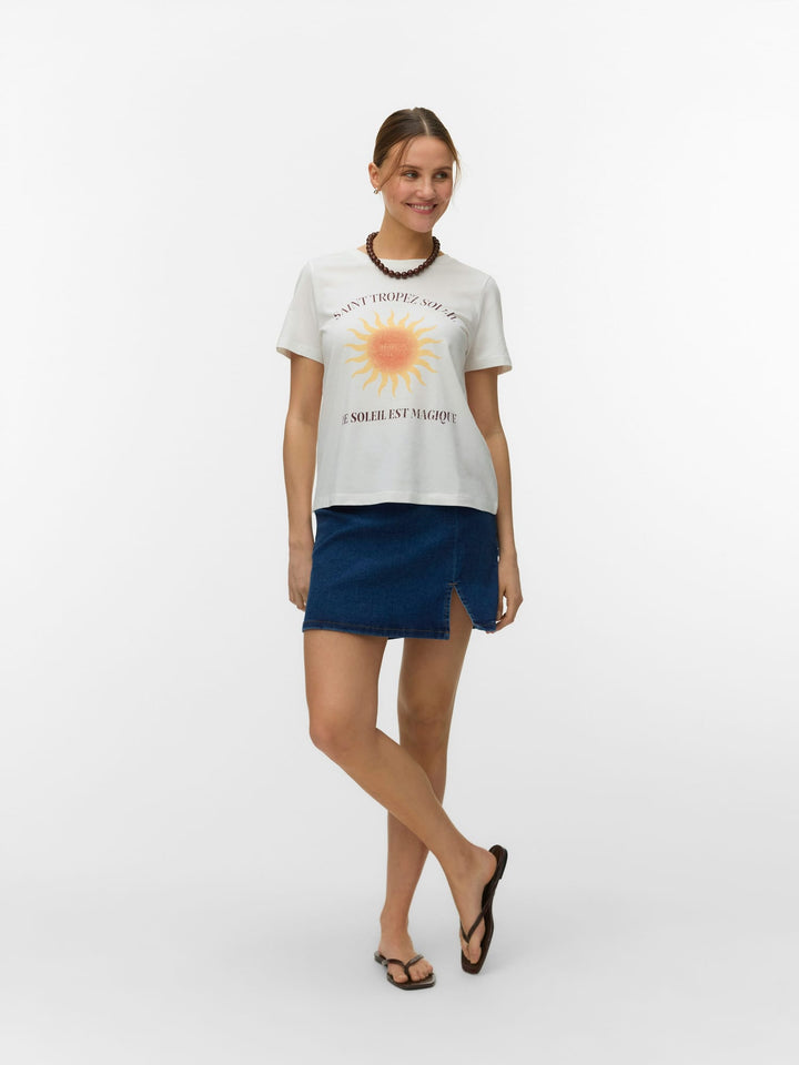 VERO MODA Lise T-shirt off-white – dames