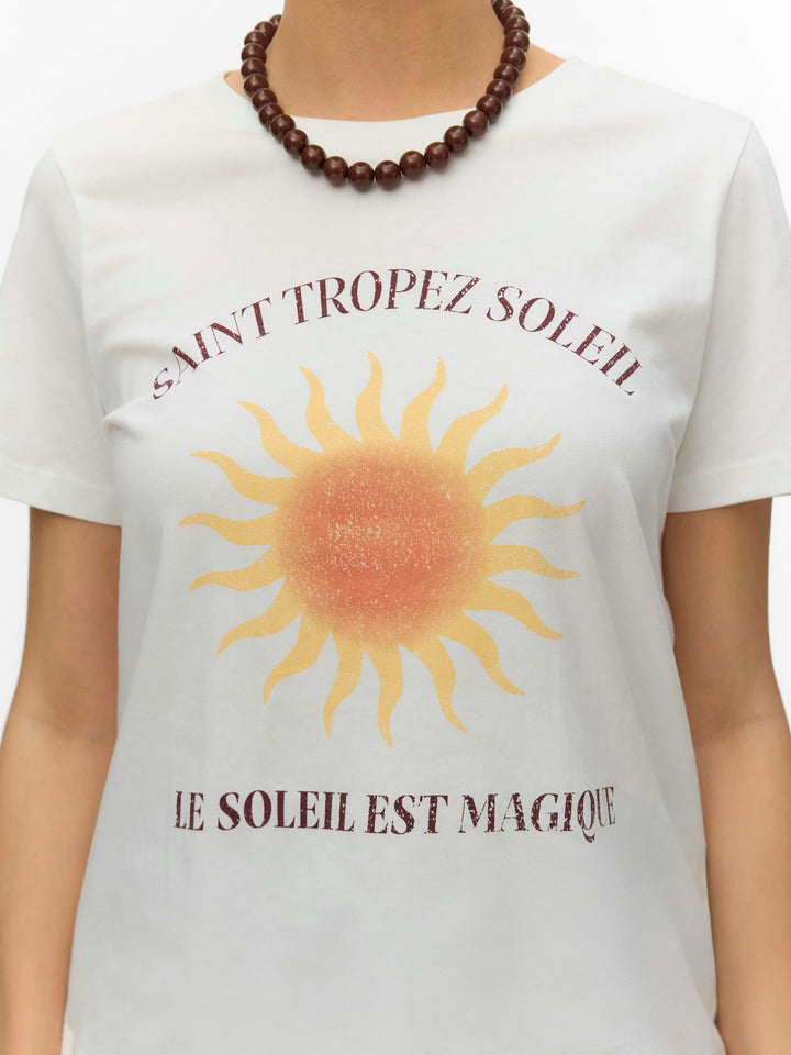 VERO MODA Lise T-shirt off-white – dames