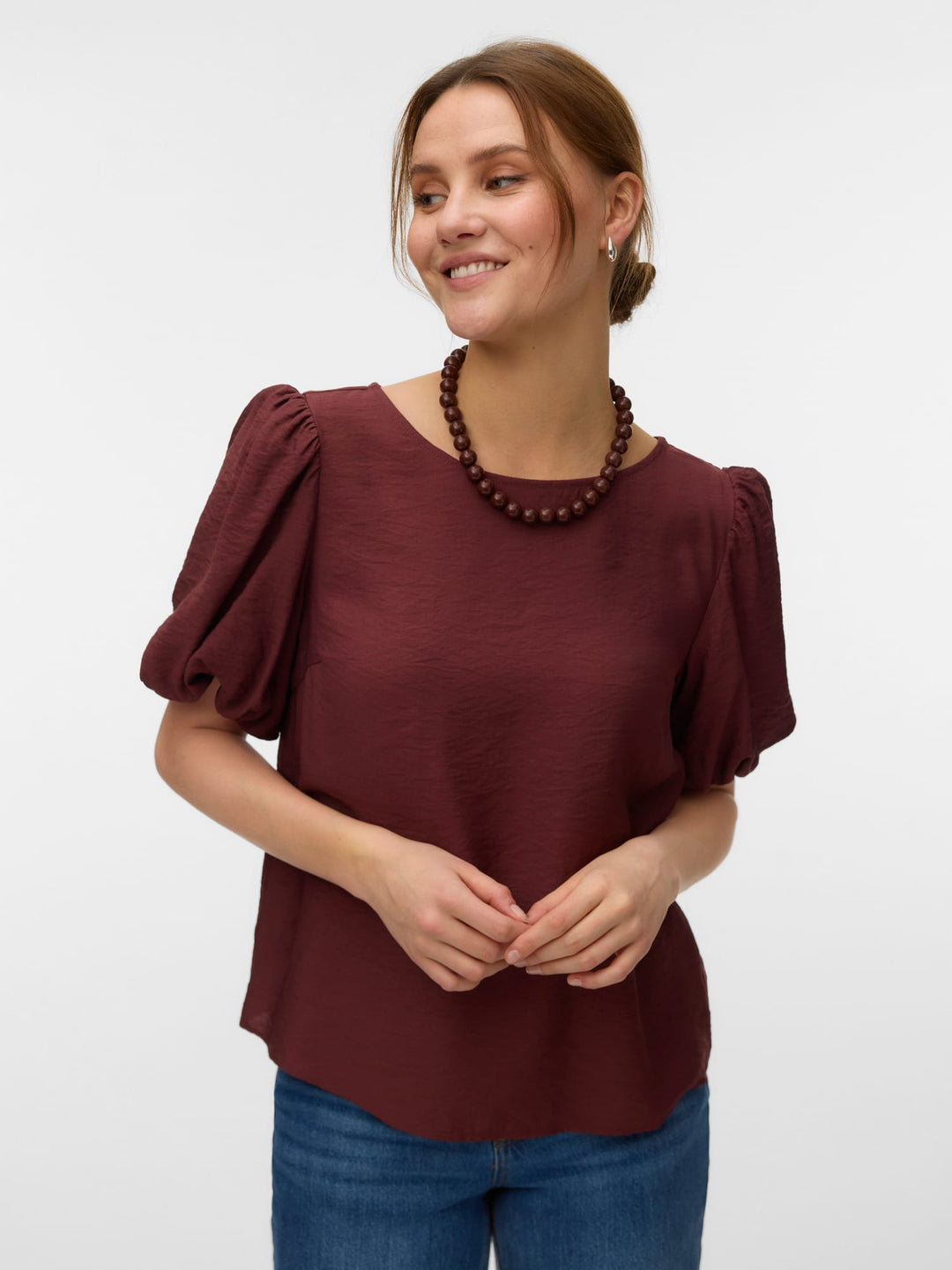 VERO MODA Nellie blouse bordeaux – dames