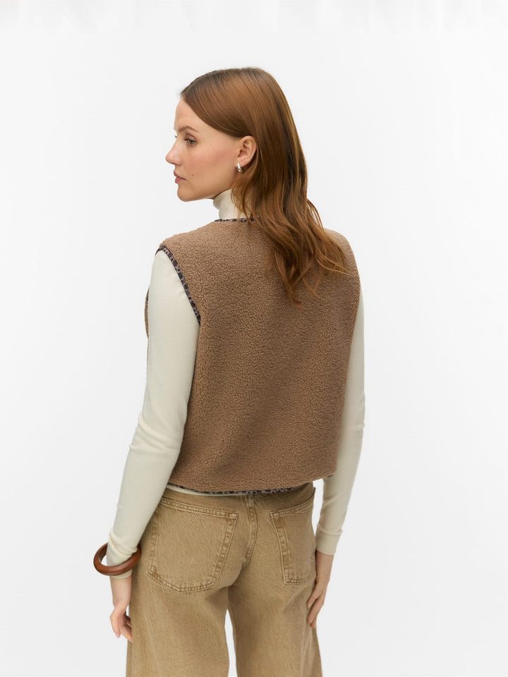 VERO MODA gilet gebreid camel – dames