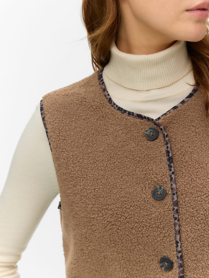 VERO MODA gilet gebreid camel – dames