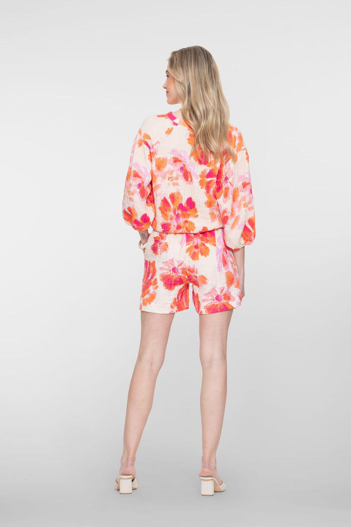 Geisha short dames oranje dessin – 61432-20