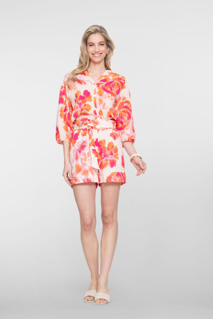 Geisha blouse 63490-20 oranje dessin – dames