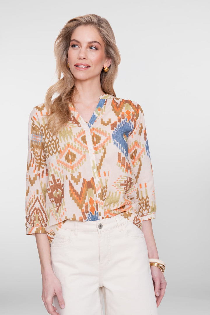 Geisha blouse 63469-20 ecru dessin – dames