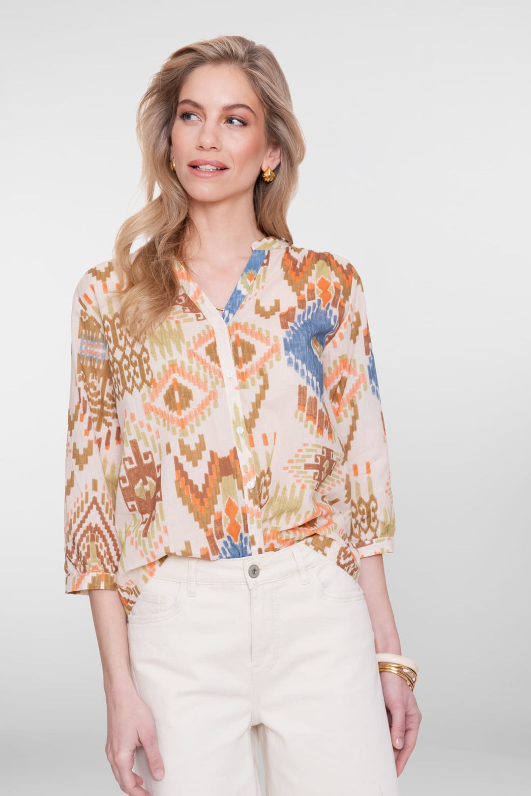 Geisha blouse 63469-20 ecru dessin – dames