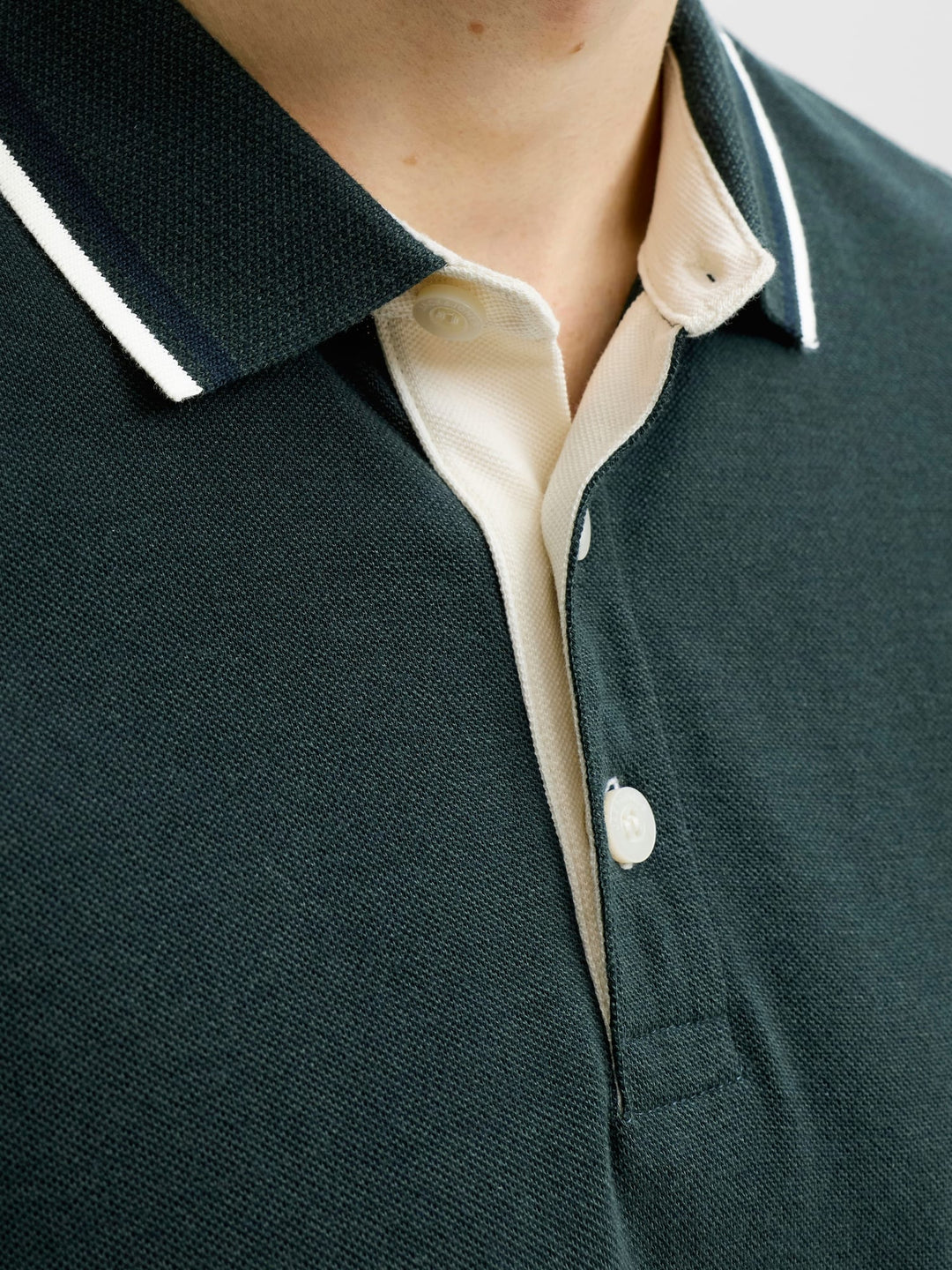 Jack & Jones Epaulos polo donkergroen – heren