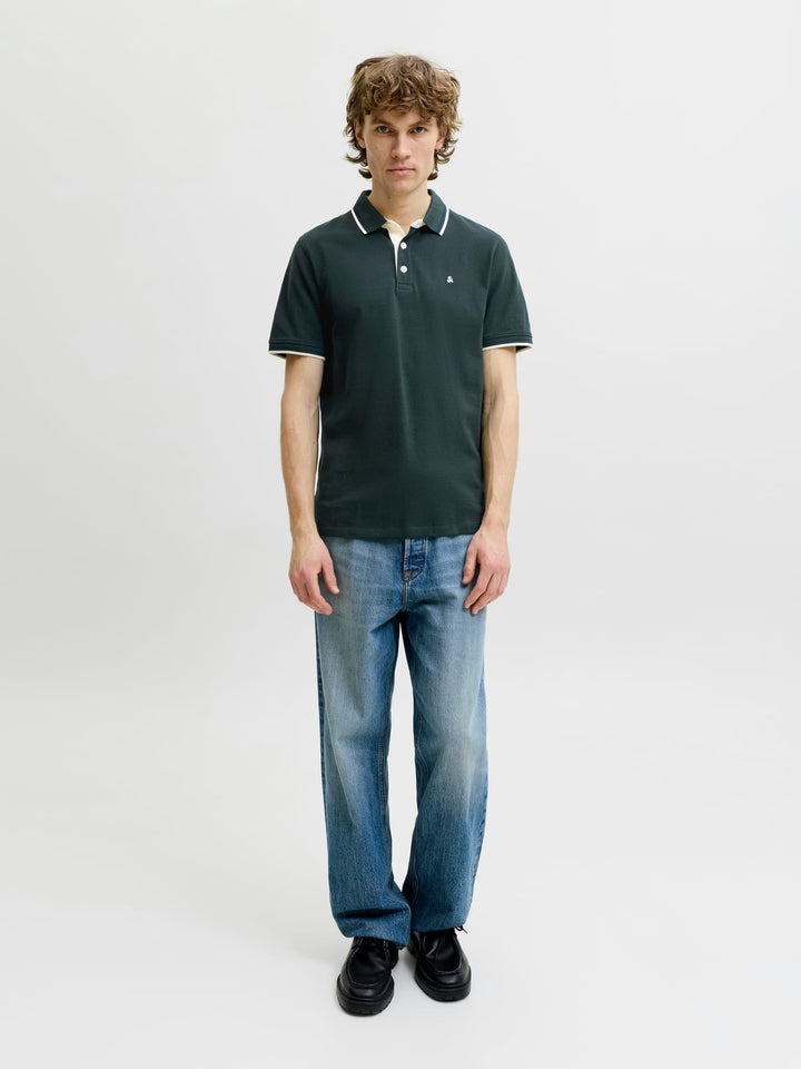 Jack & Jones Epaulos polo donkergroen – heren