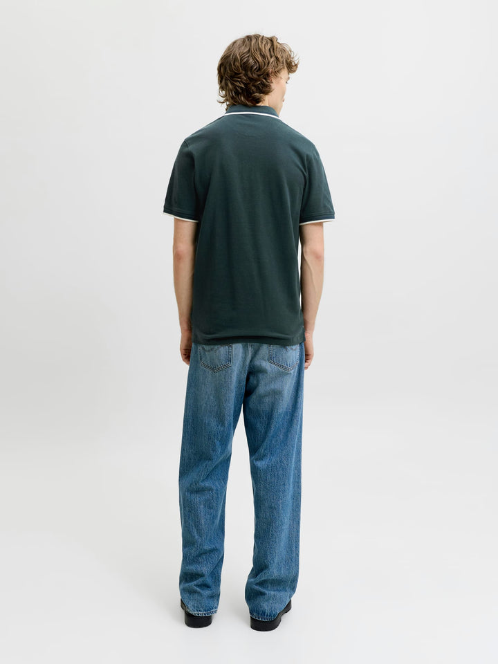 Jack & Jones Epaulos polo donkergroen – heren