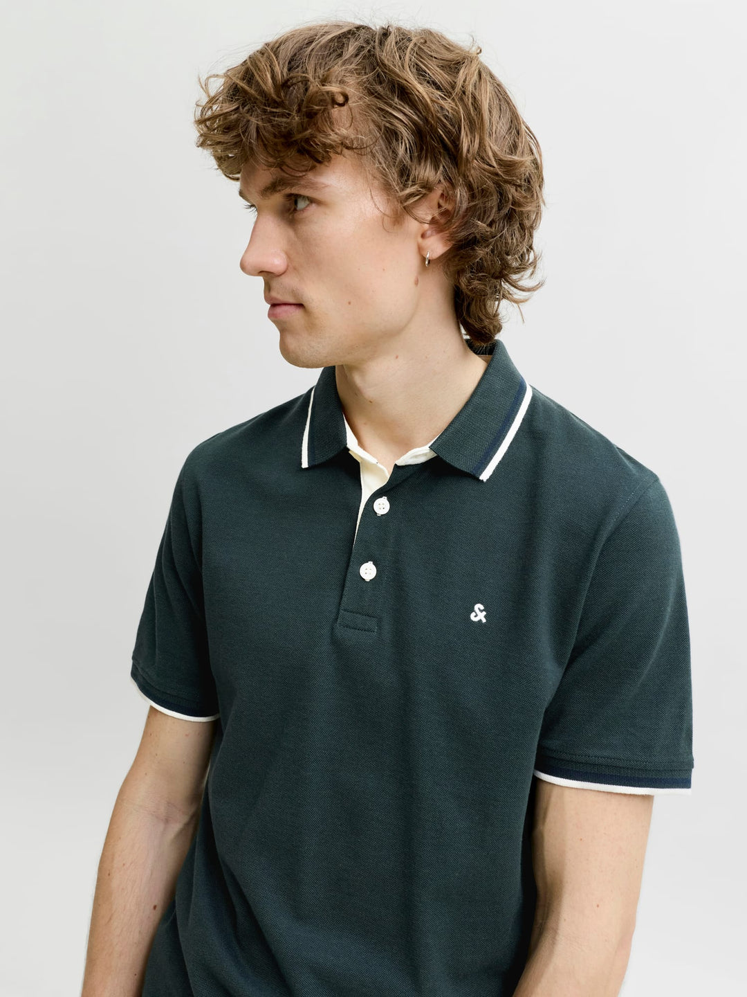 Jack & Jones Epaulos polo donkergroen – heren