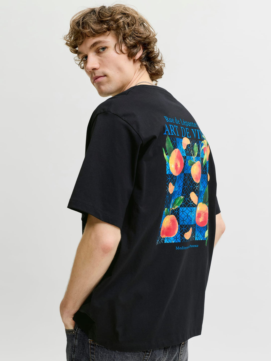 Jack & Jones JJLEMON TEE SS CREW NECK zwart – heren