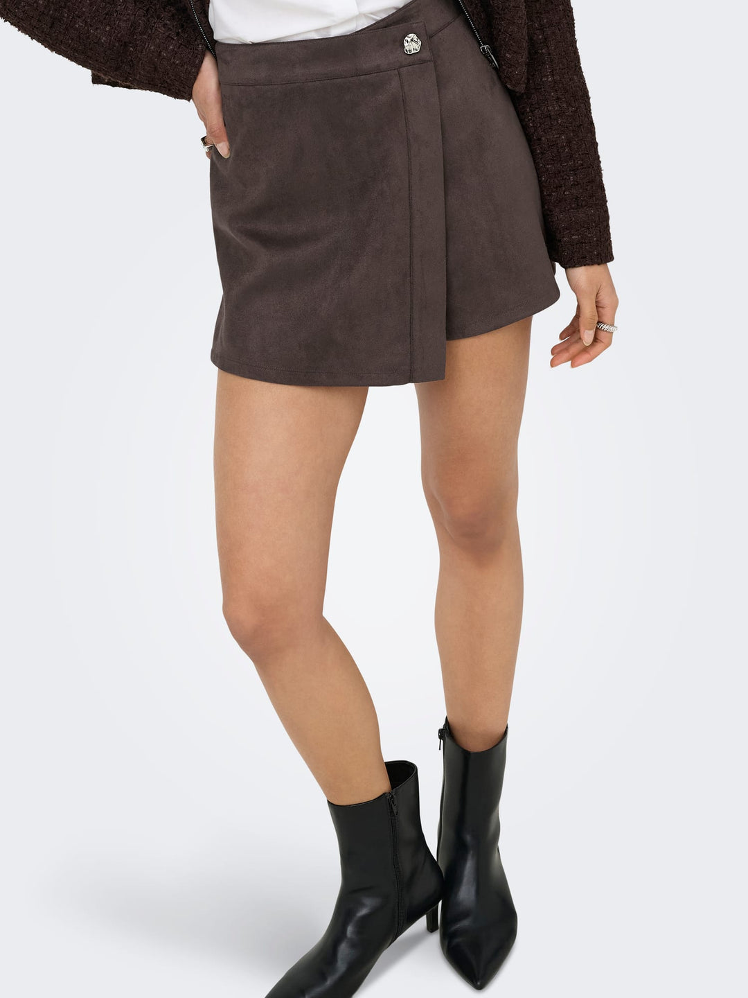 Only Rinea skort bruin melee – dames