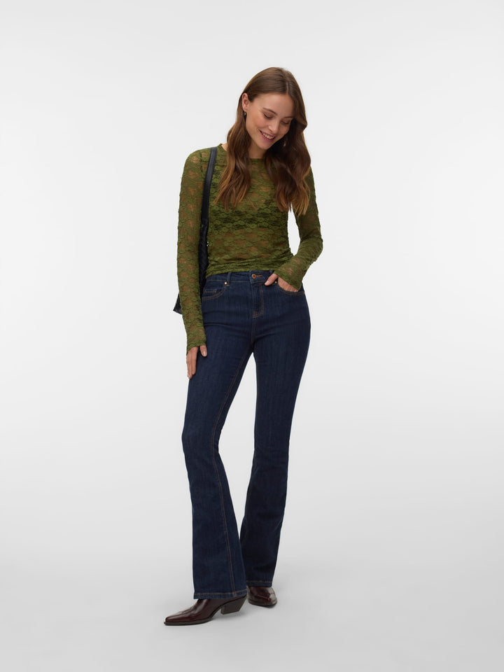VERO MODA 10351517 Bonita top l/m olijf