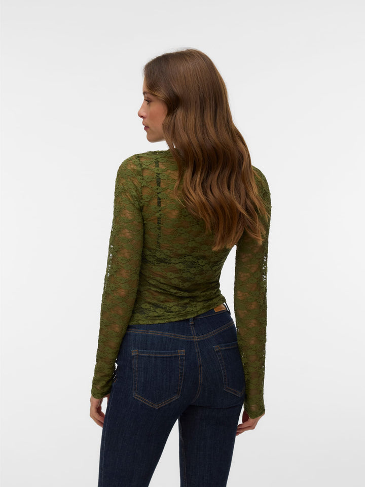 VERO MODA 10351517 Bonita top l/m olijf
