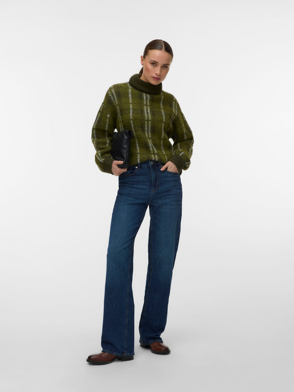 VERO MODA 10350428 Toby trui dames donkergroen