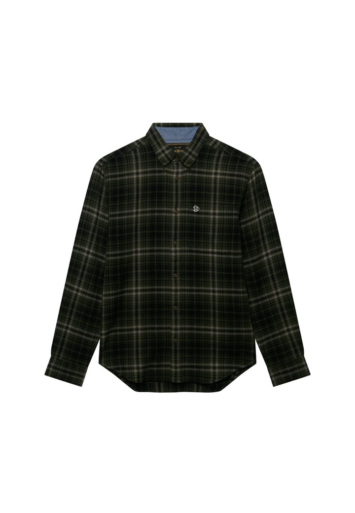 Superdry heren overhemd l/m groen dessin – M4011197A