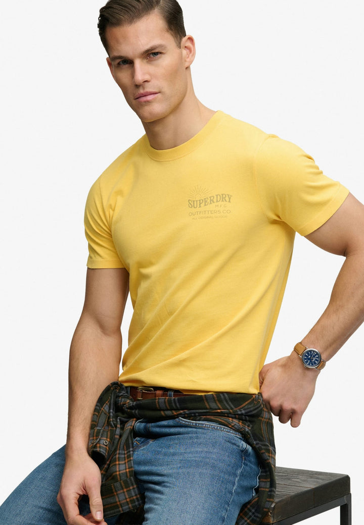 Superdry Outdoors Mountain T-shirt licht geel – heren
