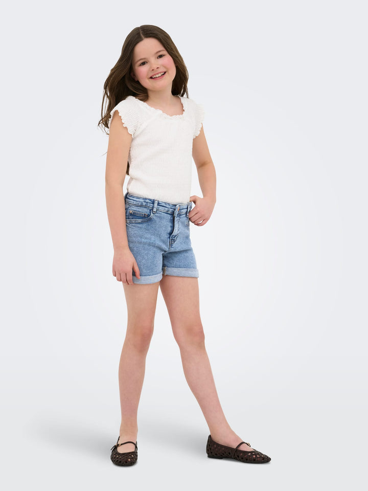 Kids Only short denim meisjes – KOGPHINE SHORTS - Blue Denim