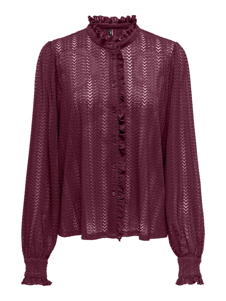 Only 15337660 isabelle blouse met lange mouwen bordeaux
