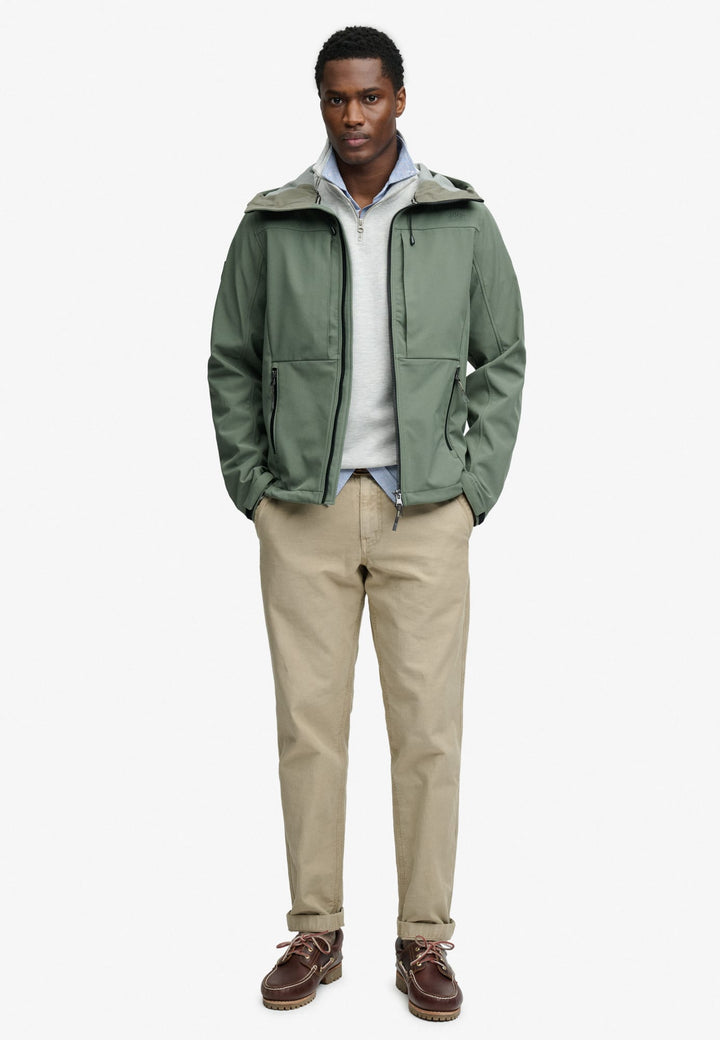 Superdry Softshell Trekker Jas met Capuchon – heren - Army