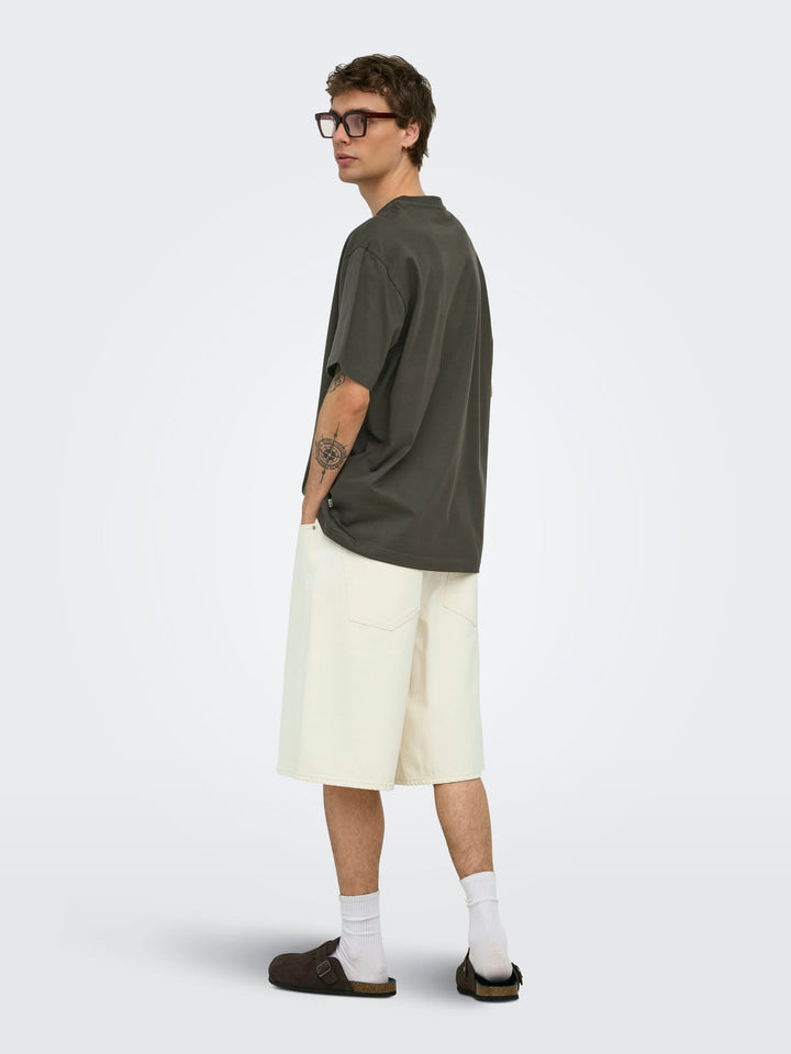 ONLY & SONS ONSFRED LIFE RLX SS TEE – heren t-shirt - Army