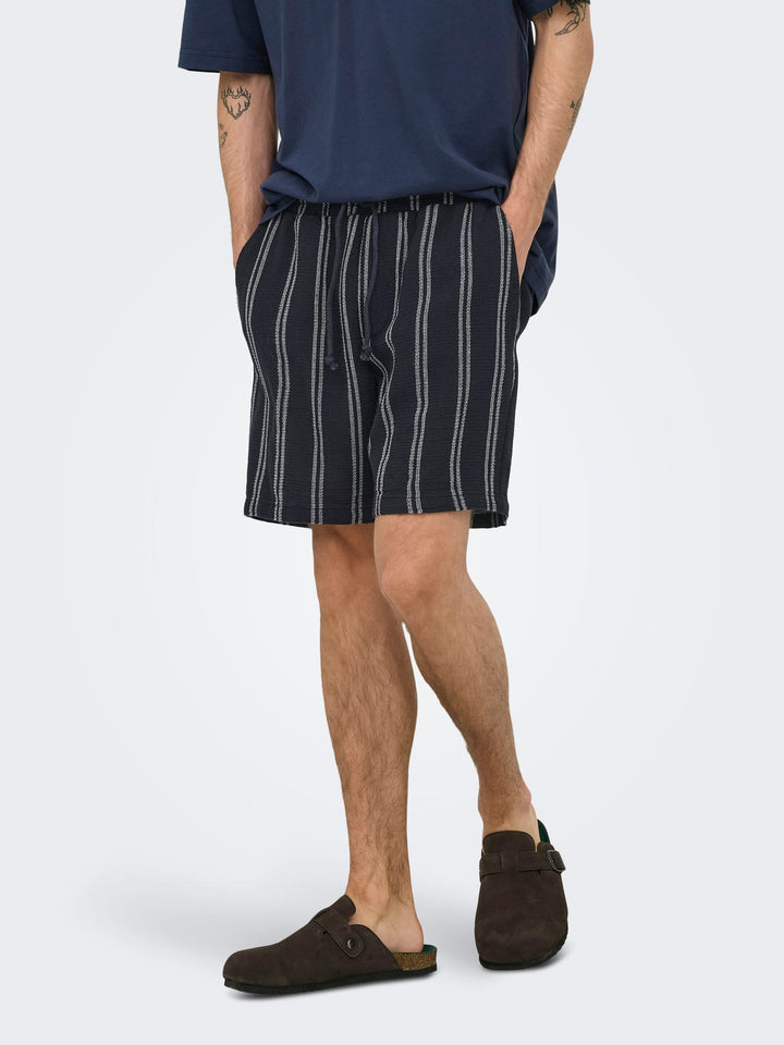 ONLY & SONS Trev short heren blauw dessin