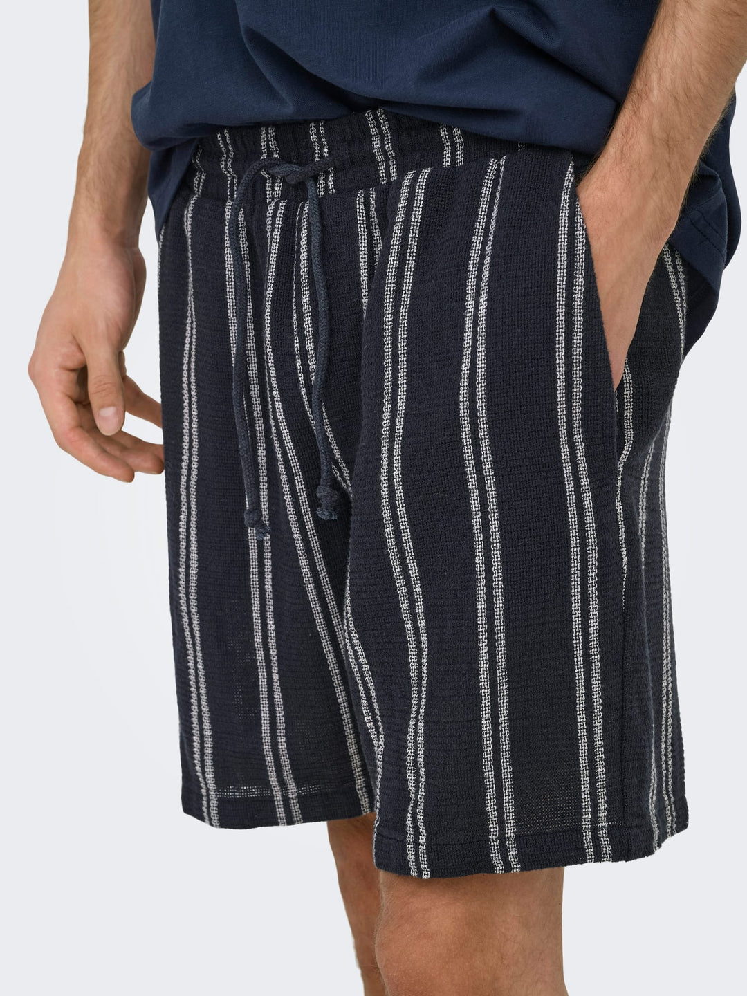 ONLY & SONS Trev short heren blauw dessin