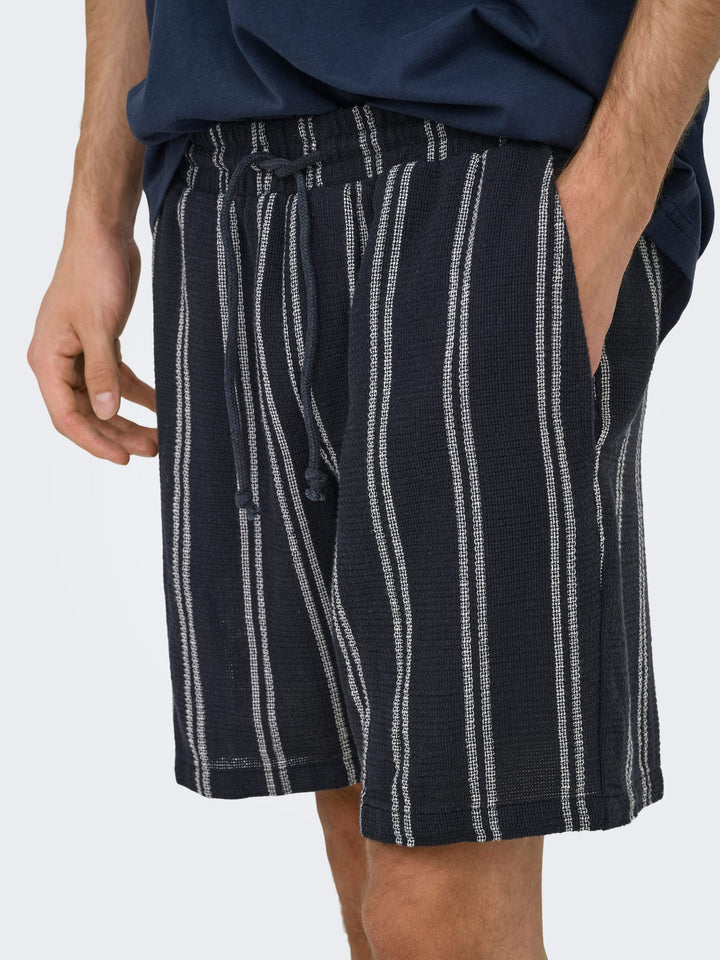 ONLY & SONS Trev short heren blauw dessin