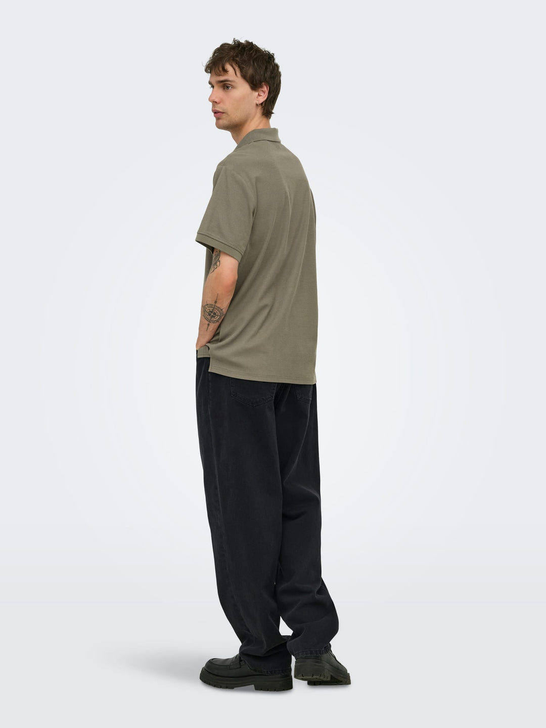 ONLY & SONS polo k/m taupe – heren