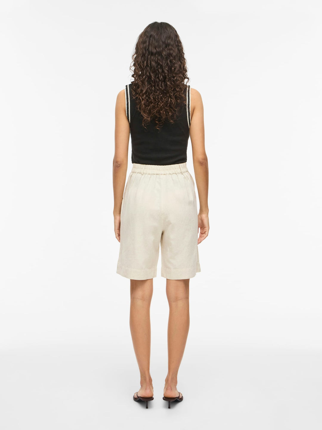 Vila prisilla bermuda dames beige
