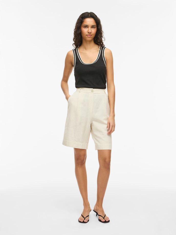 Vila prisilla bermuda dames beige