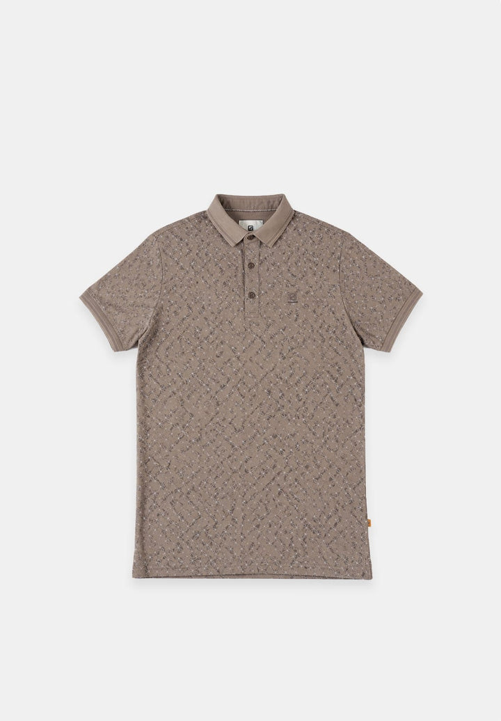 Gabbiano men polo k/m bruin dessin – heren