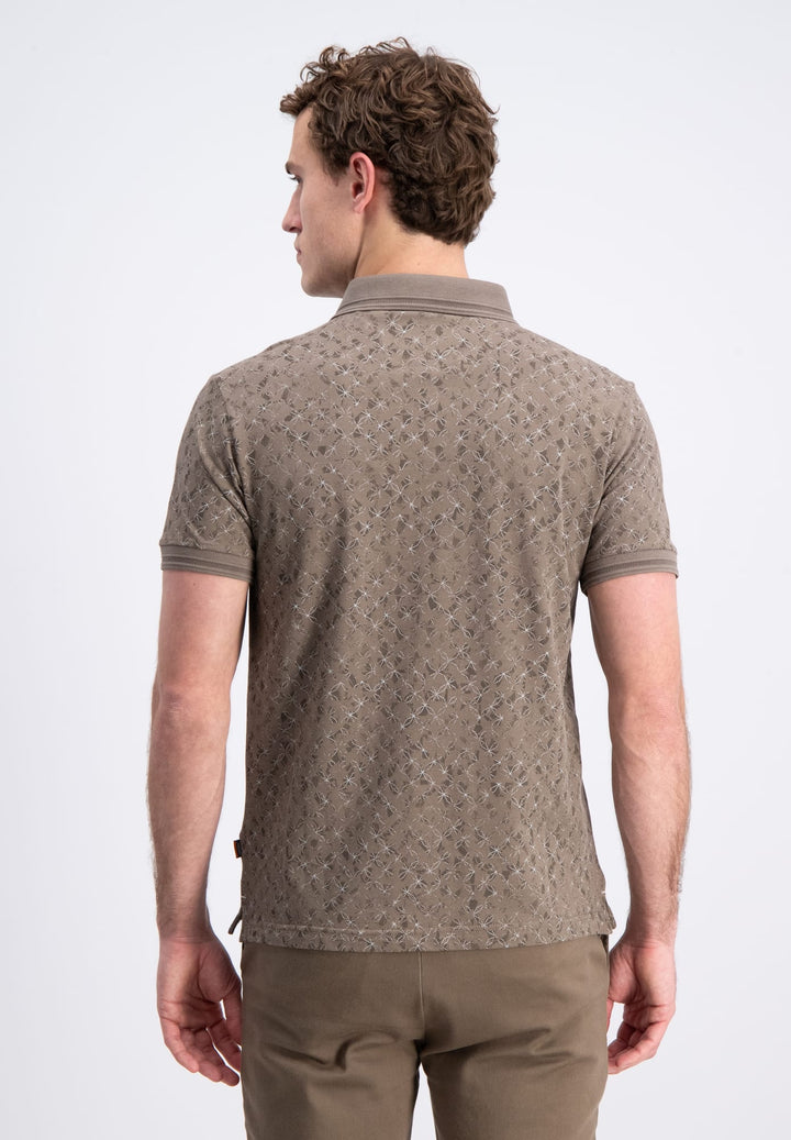 Gabbiano men polo k/m bruin dessin – heren