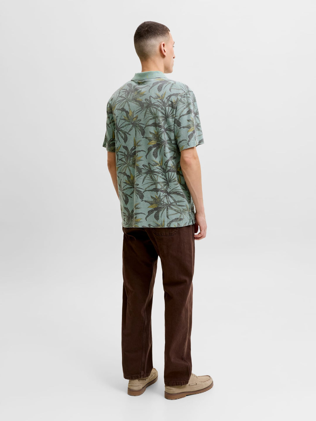 Jack & Jones Bluhawaii polo groen dessin – heren