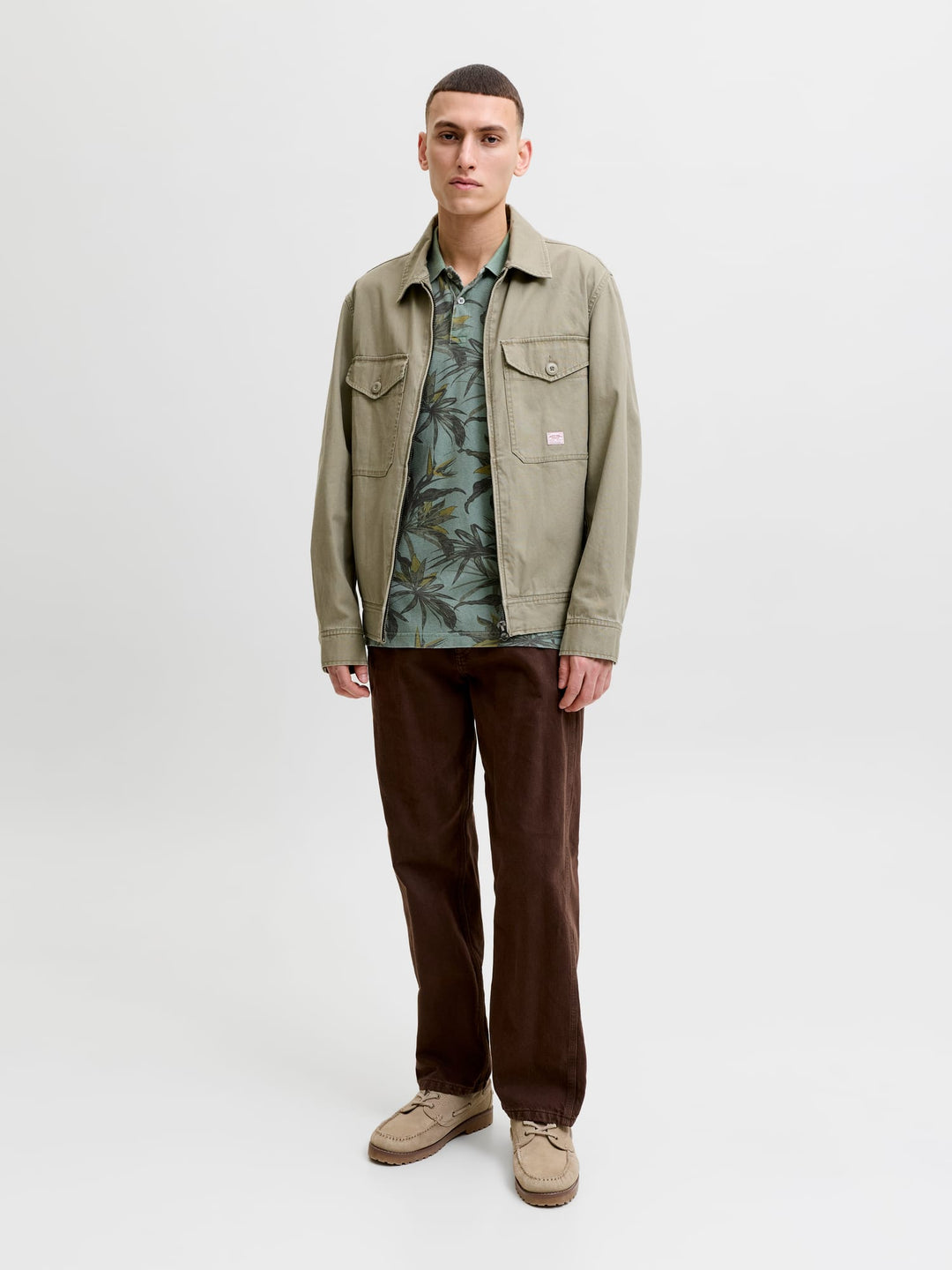 Jack & Jones Bluhawaii polo groen dessin – heren