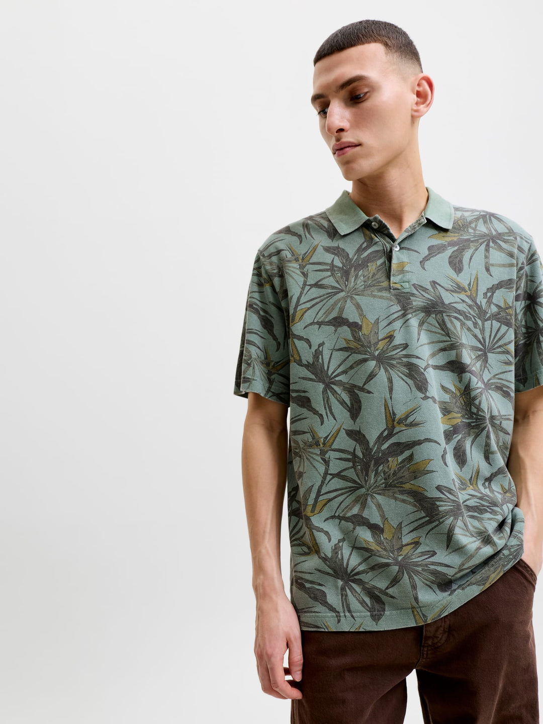 Jack & Jones Bluhawaii polo groen dessin – heren