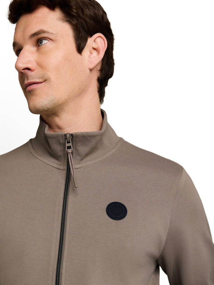 Tom Tailor sweatvest taupe – heren
