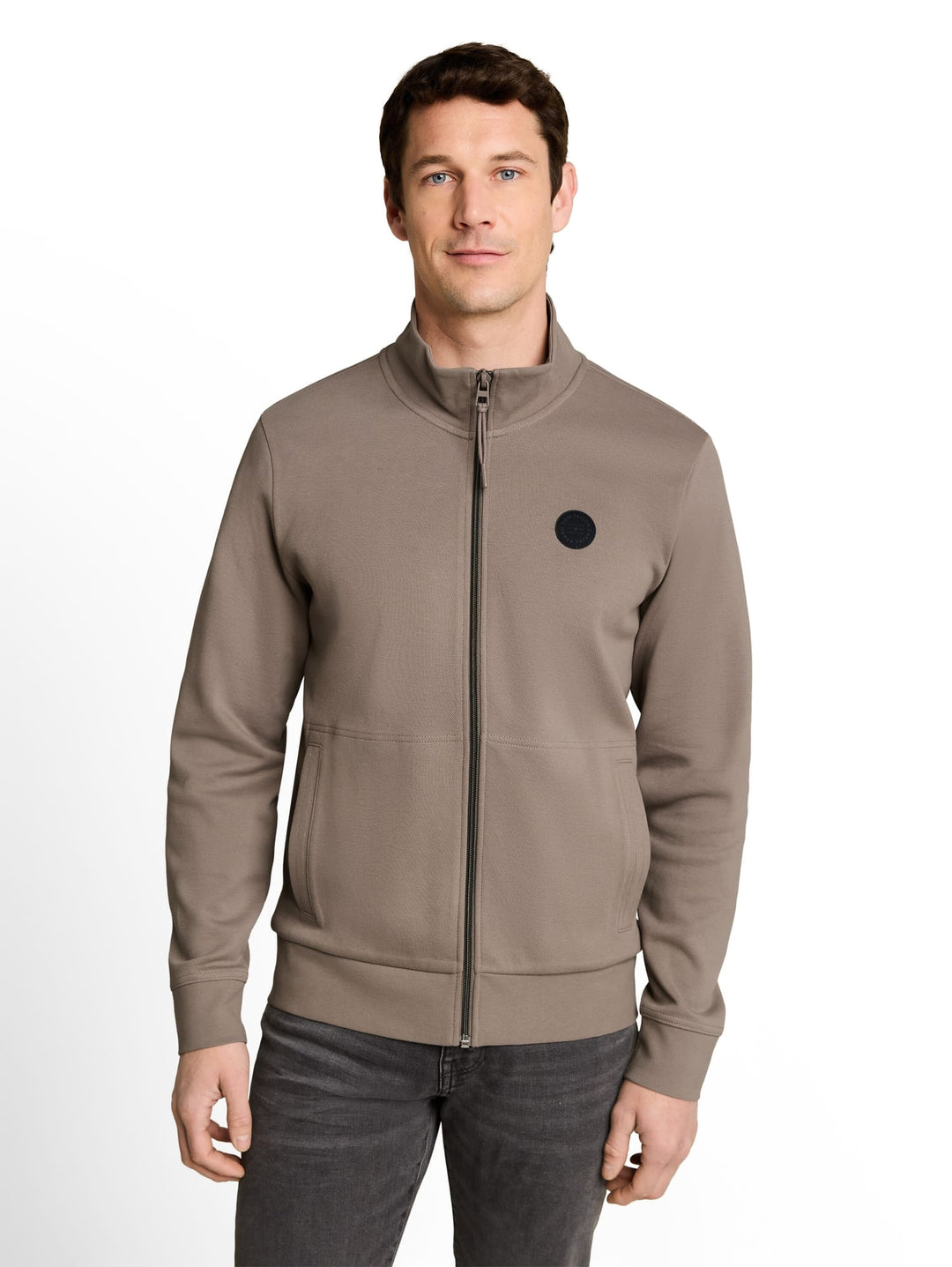 Tom Tailor sweatvest taupe – heren